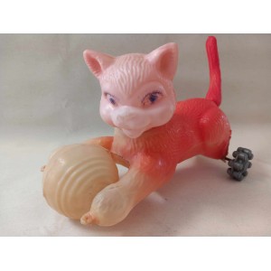 Cat plastic toy 1970s