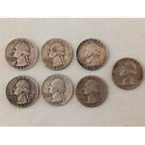 USA 7 coins silver 1941...