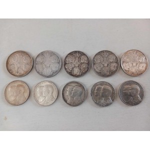 10 coins Greece 30 drachmai...