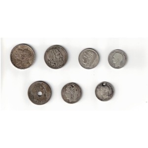 7 Greek silver coins