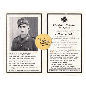 WW2 German Death card...