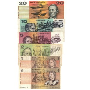 6 Australian Banknotes...