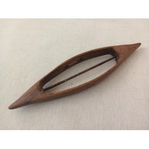 Wooden weaving loom shuttle