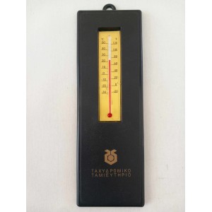 Post bank wall thermometer
