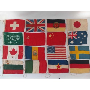 16 small flags 1970s made...