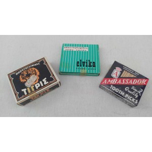 Vintage toothpicks boxes